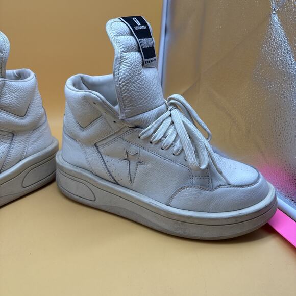 Rick Owens x Converse Men\'s Size 10 DRKSHDW TURBOWPN Mid Egret White Cream EUC main image 8